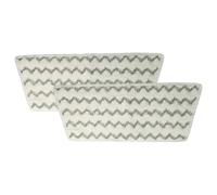 vhbw 2x Housses de rechange compatible avec Vileda Steam One XXL nettoyeur à vapeur, balai vapeur - microfibre, blanc / gris