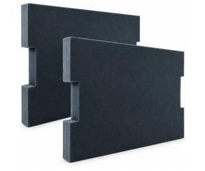 vhbw 2x Insert en mousse compatible avec Bosch Sortimo L-Boxx 4.0 LB4 | coffre à outils - mousse rigide, bleu