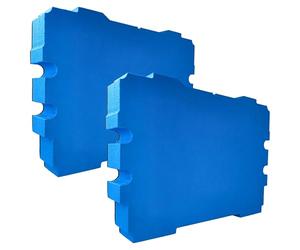 vhbw 2x Insert en mousse compatible avec Festool Systainer T-LOC coffre à outils - mousse rigide, bleu, 61 mm