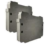 vhbw 2x Insert en mousse compatible avec Makita MAKPAC coffre à outils - mousse rigide/mousse personnalisable, gris anthracite