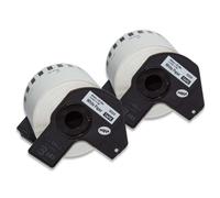 vhbw 2x Kit Étiquettes 50mm x 30,48m compatible avec Brother P-Touch QL-1050, QL-1050N, QL-1060, QL-1060N, QL-500 Imprimante d'Équittettes