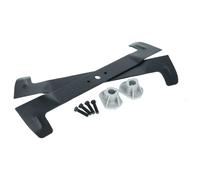 vhbw 2x Lames compatible avec ISEKI 1540HR-SX, 1540GR, 1340GR tondeuse - Lames de rechange, noir, acier
