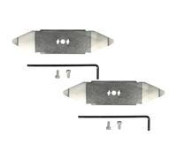 vhbw 2x Lames compatible avec Robomow 22AXGAAA619, 22AXGAAD619, 22AXGAKD619 tondeuse - Lames de rechange, argenté, acier inoxydable