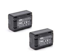 vhbw 2x Li-Ion batterie 1600mAh (3.6V) avec puce d'information pour appareil photo DSLR comme Panasonic VW-VBT190