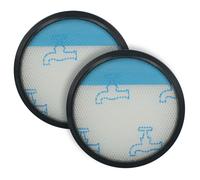 vhbw 2x Micro-filtre hygiénique compatible avec Rowenta RO3953EA, RO3955EA, RO3969EA, RO3985EA aspirateur - Filtre à air noir / blanc / bleu clair