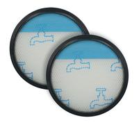 vhbw 2x Micro-filtre hygiénique compatible avec Rowenta Swift Power Cyclonic RO2957, RO2957EA, RO2981 aspirateur - Filtre à air blanc / bleu clair