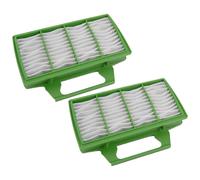 vhbw 2x Micro-filtre hygiénique remplacement pour Sebo 6608ER, 6629ER pour aspirateur - Filtre à air, vert, rectangulaire