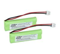 vhbw 2X Ni-MH Batterie 500mAh (2.4V) pour téléphone Fixe Medion MD83242 | MD83282 Remplace VT50AAAALH2BMJZ, GP1010, GPHC05RN01.