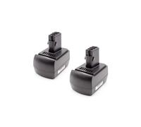 vhbw 2x NiMH batterie 1500mAh (12V) pour outil électrique outil Powertools Tools comme Metabo 6.02151.50