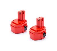 vhbw 2x NiMH batterie 1500mAh (14.4V) pour outil électrique outil Powertools Tools Makita 6280DWALE, 6281, 6281D, 6281DWPE, 6333D, 6333DA, 6333DWA