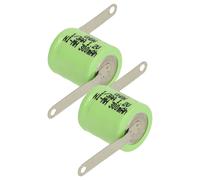 vhbw 2x NiMH pile bouton de remplacement pour type 1/3AA 300mAh 1,2V convient pour les batteries de modélisme etc.