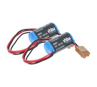 vhbw 2x Pile compatible avec Omron C2000H, C20P, C120, C1000HF, C20, C120F, C1000H PLC Contrôleur Logique Programmable (1700mAh, 3,6V, Li-SOCl2)