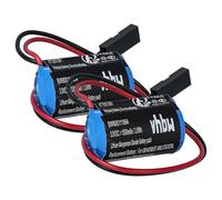 vhbw 2X Pile Compatible avec Siemens Simatic S5-95U, S5-90U, S7-200 6ES7291-8BA20-OXAO, S5-100U système de contrôle (900mAh, 3V, Li-MnO2)