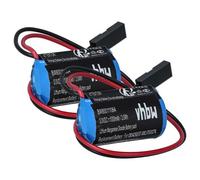 vhbw 2x Pile compatible avec Siemens Simotion 840D, 810DE, 840Di, 840DE, 810D, D435, D425, D445 système de contrôle (900mAh, 3V, Li-MnO2)
