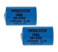 vhbw 2x Piles au lithium ER14250 remplacement pour TL-5151, TL-5151S, TL5151S, UHE-ER14250 - Piles spéciales (1200mAh, 3,6V, Li-SOCl2)