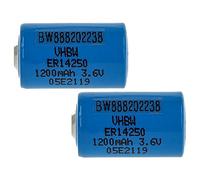 vhbw 2X Piles au Lithium ER14250 Remplacement pour UHE-ER14250-X, VL1/2AA, XL-050F - Piles spéciales (1200mAh, 3,6V, Li-SOCl2)