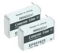 vhbw 2X Piles spéciales EF651625 - Batteries Non-Rechargeables avec Broches à souder (750mAh, 3,6V, Li-SOCl2)