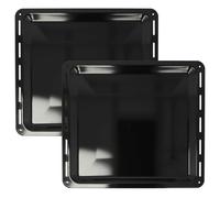 vhbw 2x Plaque de four compatible avec Electrolux 94300473803, 94300476302 Four - 42,2 x 37,6 x 2 cm, anti-adhésif, émaillée noir