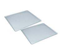 vhbw 2x Plaque pour four 45,5 x 37,5 x 1 cm argenté