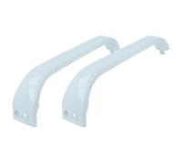vhbw 2x Poignée compatible avec Bosch KSV33621FF/02 réfrigirateurs four de cuisson plastique blanc
