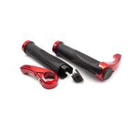 Vhbw 2x Poignées De Guidon Pour Vélo Et Vtt - Poignee Avec Cornes Bar-Ends, Ergonomique, Noir / Rouge