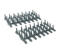 vhbw 2x Rangement de parnier supérieur compatible avec Electrolux ESF, ESI, ESL, RSF, TT7 lave-vaisselle - caoutchouc, gris foncé