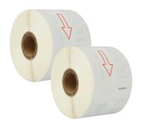 vhbw 2x Rouleau d'étiquettes 57mm x 32mm (1000 étiquettes) compatible avec Dymo LabelWriter LW400 Turbo, EL60 Turbo, LW400 Duo étiqueteuse