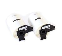 vhbw 2x Rouleau d'étiquettes + support 102mm x 152mm (200 étiquettes) compatible avec Brother PT QL-1060 étiqueteuse - standard blanc