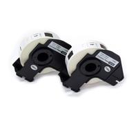 vhbw 2x Rouleau d'étiquettes + support 17mm x 54mm (400 étiquettes) compatible avec Brother PT QL500BW, QL-550, QL-560, QL500BS étiqueteuse