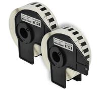 vhbw 2x Rouleau d'étiquettes + support 29mm x 30,48m (1 étiquette) compatible avec Brother PT QL-720, QL720NW étiqueteuse