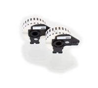 vhbw 2x Rouleau d'étiquettes + support 29mm x 30,48m (1 étiquette) compatible avec Brother PT QL1060N, QL-500, QL-500A, QL500BS étiqueteuse