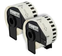 vhbw 2x Rouleau d'étiquettes + support 50mm x 30,48m (1 étiquette) compatible avec Brother PT QL-580, QL-580N étiqueteuse - premium