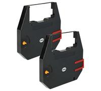 vhbw 2x Ruban encreur compatible avec Olympia Carrera II, Carrera de Luxe MD imprimante matricielle ou de reçus - ruban carbone, noir