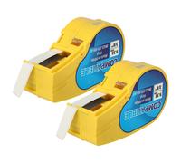 vhbw 2x Rubans remplacement pour Brady M21-375-595-WT pour imprimante d'étiquettes 6,4m x 9,35mm Noir sur Blanc, Vinyle