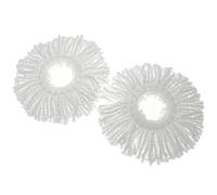 vhbw 2x Serpillères compatible avec Leifheit Clean Twist Mop Ergo, Combi Mop balai nettoyant - Tête de rechange, microfibre, blanc