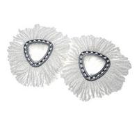 vhbw 2X Serpillères Compatible avec Vileda Easy Wring & Clean | Turbo Easy Wring balai nettoyant - microfibre, noir / blanc
