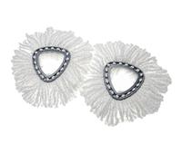 vhbw 2x Serpillères remplacement pour Vileda 152623 pour balai nettoyant - Tête de rechange, microfibre, noir / blanc