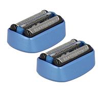 vhbw 2x Têtes de rasoir de remplacement compatible avec Braun CoolTec CT5CC, CT4S, CT2S, CT4CC, CT3CC, CT2CC rasoir électrique, noir/bleu