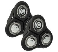 vhbw 2x Têtes de rasoir de remplacement compatible avec Philips RQ1175, RQ1160CC, RQ1160, RQ1160X, RQ1151, RQ1155 rasoir électrique, noir / argenté