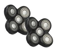 vhbw 2x Têtes de rasoir de remplacement compatible avec Philips série RQ12 RQ1261, RQ1260X, RQ1258CC, RQ126, RQ1260, RQ1260CC rasoir électrique