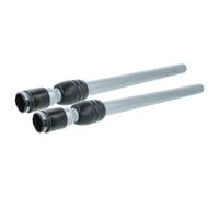 vhbw 2x Tube compatible avec Siemens VSZ3XTRM11/09, VSZ3XTRM11/03, VSZ3XTRM11 aspirateur - raccord 35 mm, 61 - 99cm, noir / argenté