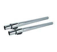 vhbw 2x Tube d'aspirateur compatible avec DeLonghi aspirateur - raccord 32 mm, 58 - 96cm, chromé
