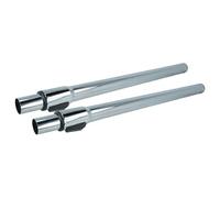 vhbw 2x Tube d'aspirateur compatible avec Hitachi CV-5300, CV-5500, CV-400P eco, CV-5100, CV-4700 aspirateur - raccord 32mm, 58-96cm, chromé