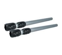 vhbw 2x Tube d'aspirateur compatible avec Philips Marathon Ultimate FC9923, FC9919/07 aspirateur - raccord 35 mm, 56 - 86,5cm, noir / argenté