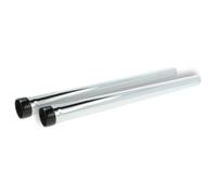 vhbw 2x Tube d'aspirateur universale compatible avec Bosch UniversalVac 15 aspirateur - raccord 35 mm, 50 cm, noir / argenté
