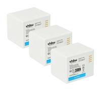 vhbw 3 Batterie Remplacement pour Netgear/Arlo A-1B pour | caméra de surveillance, caméra bouton camouflée (2200mAh, 7,2V, Li-ion)