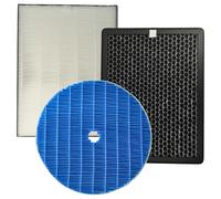 vhbw 3 Filtres compatible avec Philips AC2887/10 purificateur d'air - filtre à charbon actif, mèche d'humidification, filtre HEPA