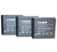 vhbw 3 x batterie Set 600mAh (7.2V) avec Infochip pour caméra Panasonic Lumix DMC-GM5 comme DMW-BLH7, DMW-BLH7E, DMW-BLH7PP.