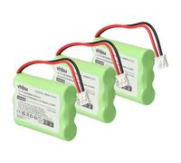 vhbw 3 x Batteries téléphones portables Ni-MH 700mAh (3.6V) compatible avec Motorola Babyphone 188610 MBP36, Thomson T7400
