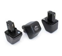 vhbw 3 x NiMH Batterie 3000mAh (12V) pour outils Gesipa Firebird, Punchbird comme 70291510061.